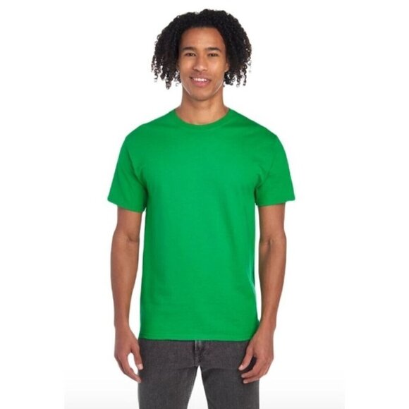Fruit of the Loom HD Cotton Irish Green Short Sleeve T-Shirt Crew Neck Medium - Picture 1 of 5